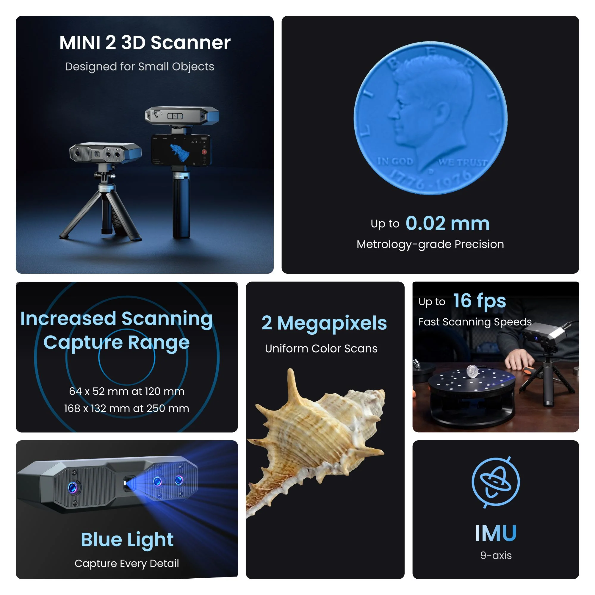 MINI 2 3D Scanner: Blue Light丨Precision 0.02mm - Image 8