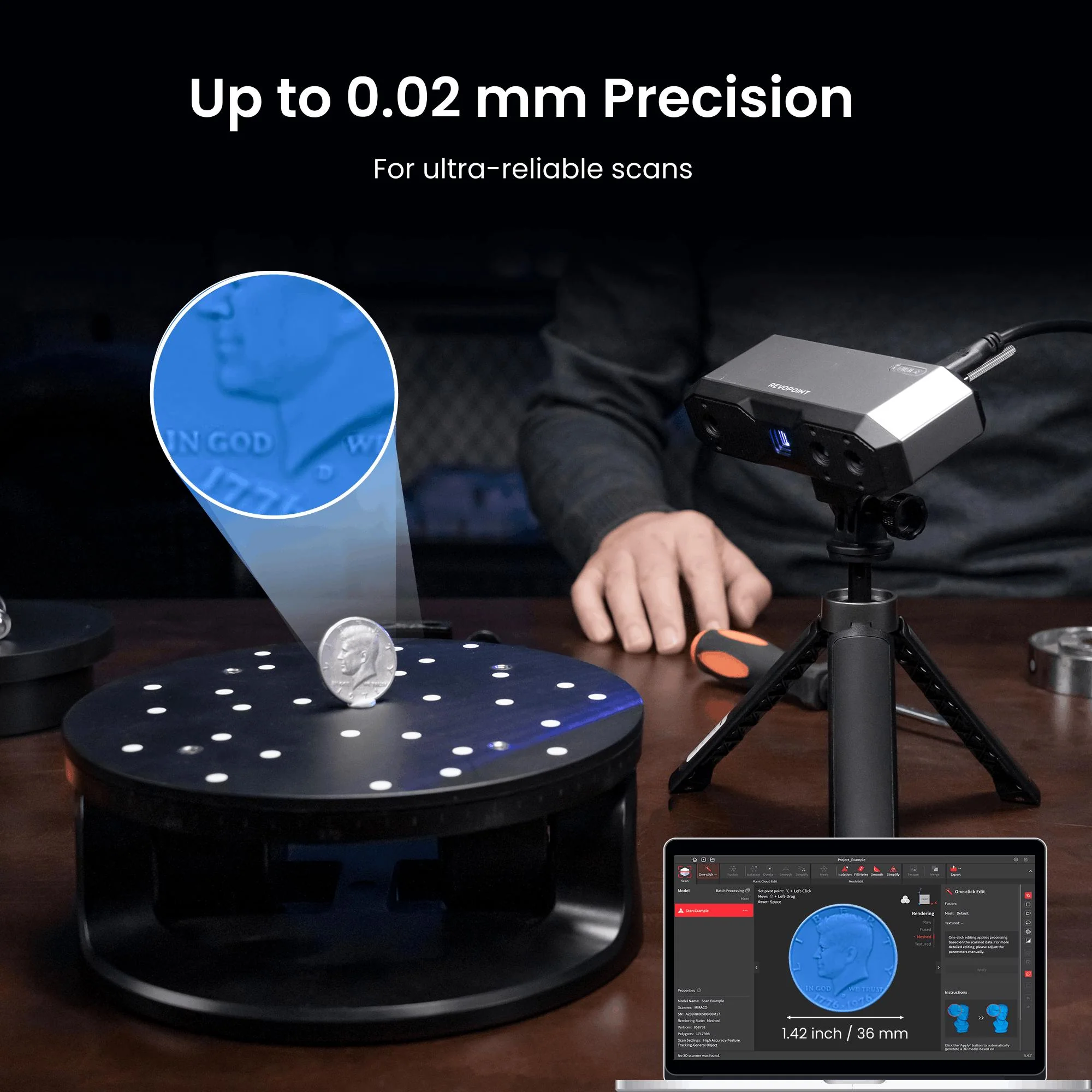 MINI 2 3D Scanner: Blue Light丨Precision 0.02mm - Image 9