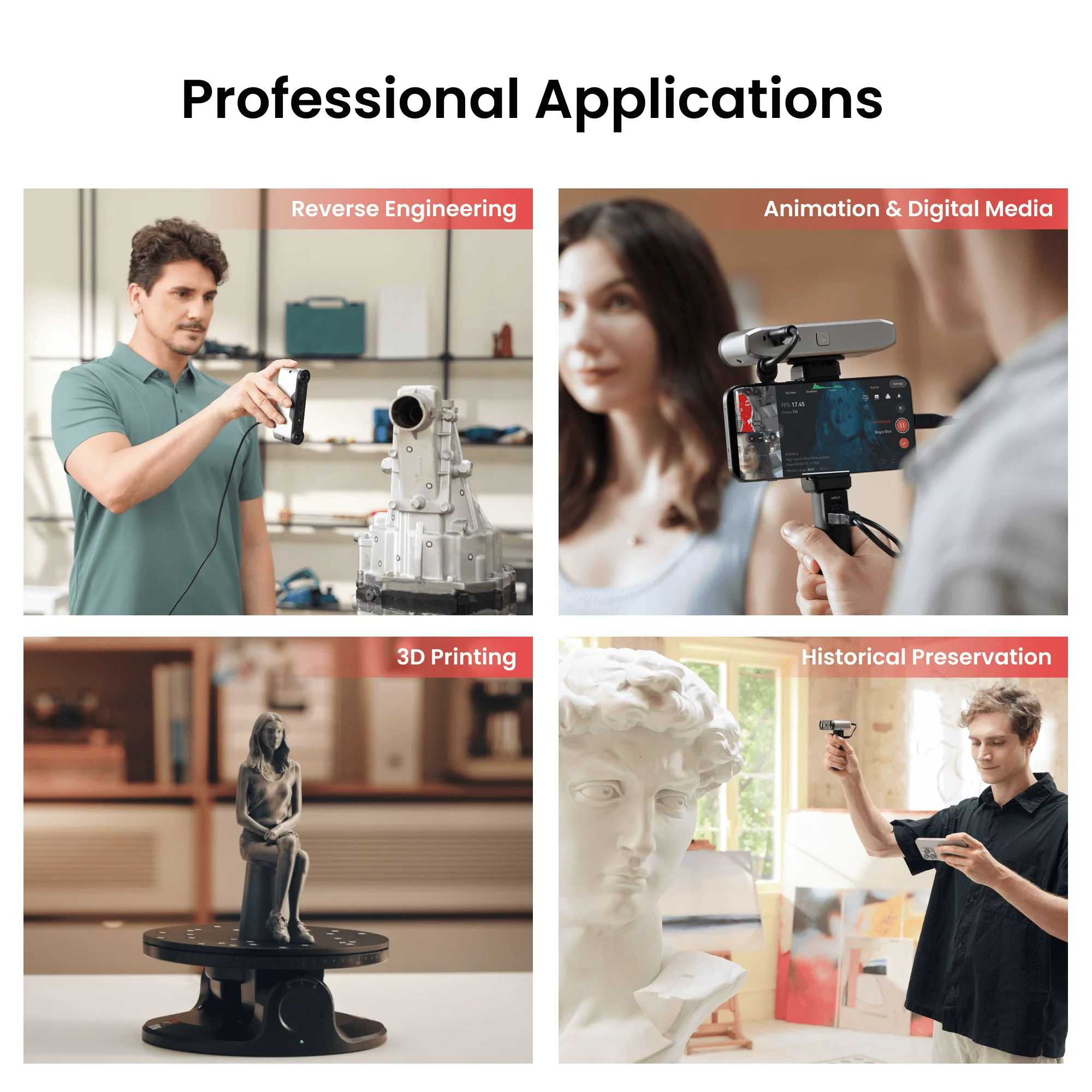 Revopoint INSPIRE 2: Wireless Infrared Laser and Structured Light 3D Scanner - Image 17