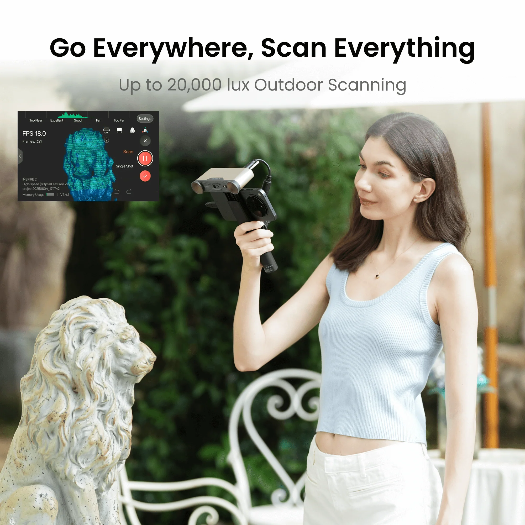 Revopoint INSPIRE 2: Wireless Infrared Laser and Structured Light 3D Scanner - Image 23