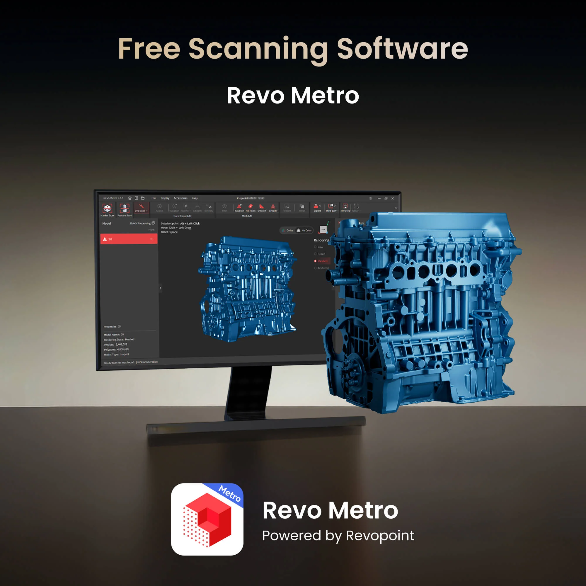 Revopoint MetroY Ultra: High-Performance Wireless 3D Scanner for Small to Medium Workpieces - Image 17