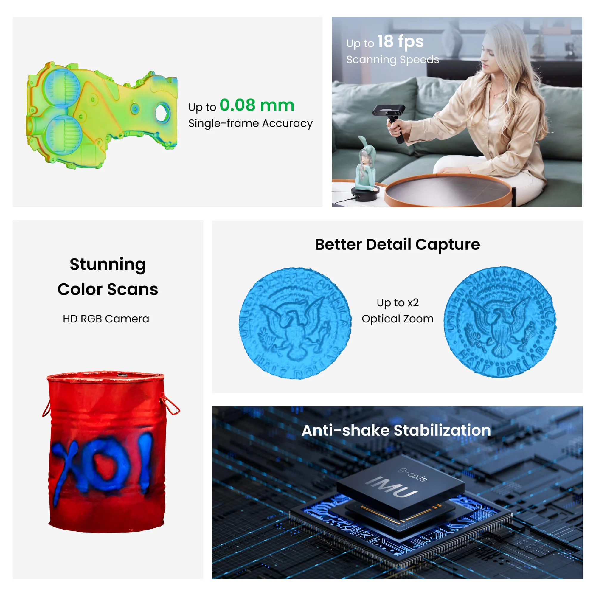 POP 3 Plus: The Handheld 3D Scanner with Color Scans - Revopoint - Image 5