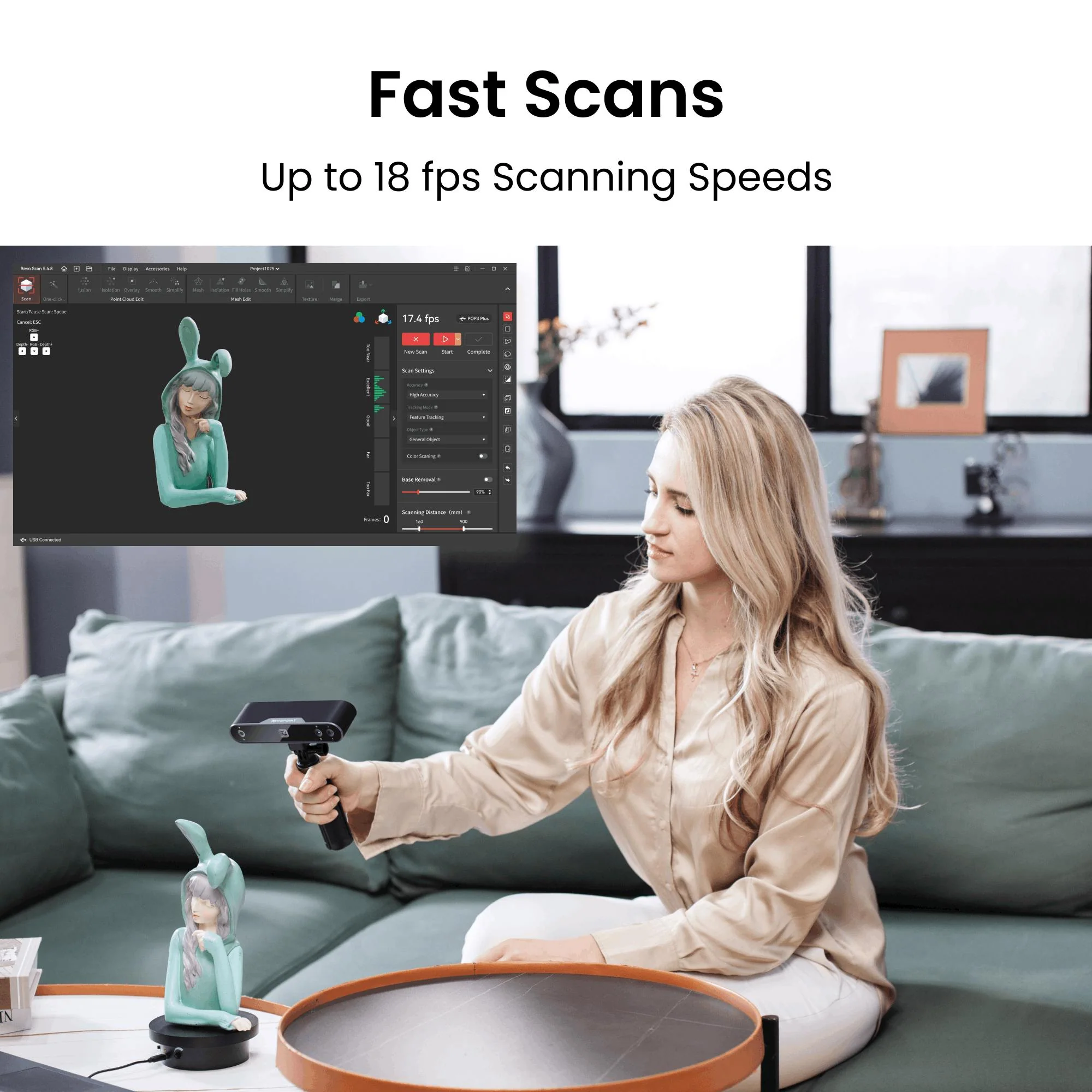 POP 3 Plus: The Handheld 3D Scanner with Color Scans - Revopoint - Image 9