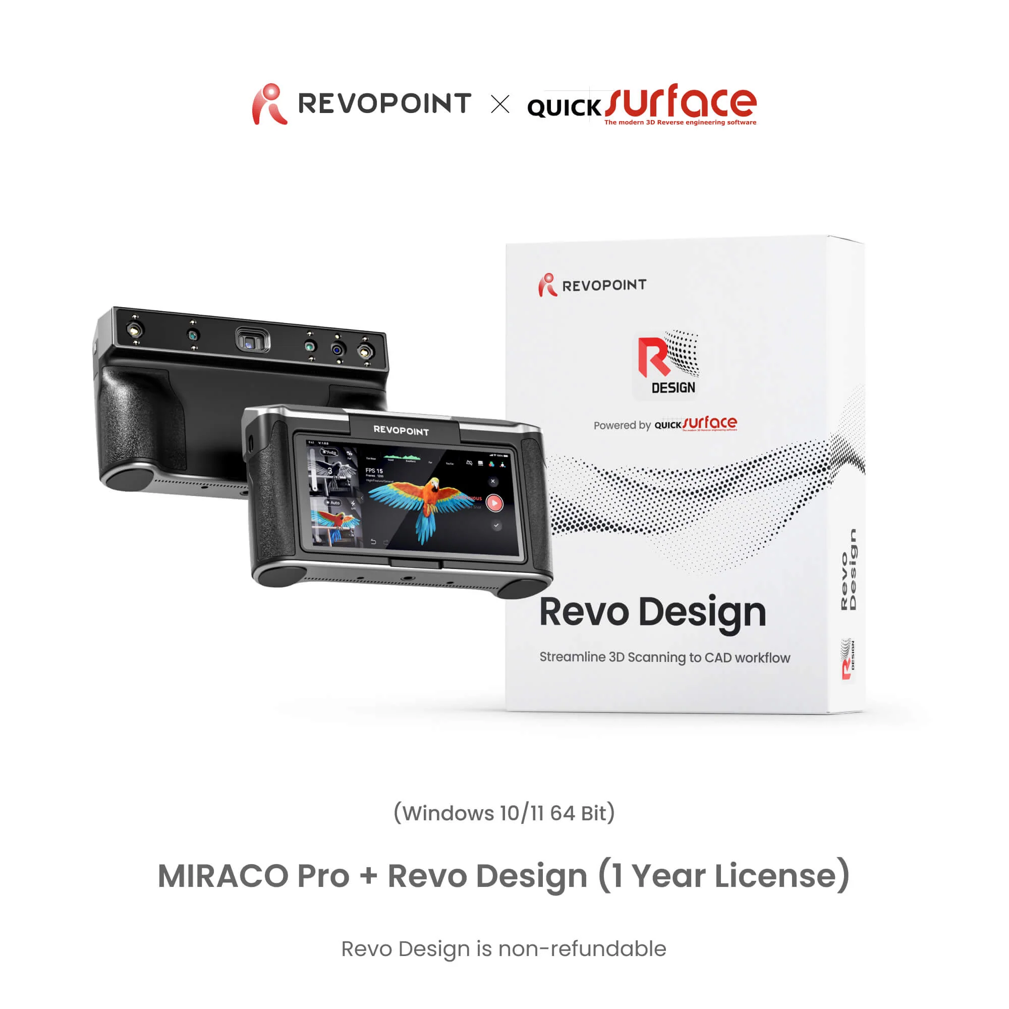 Revopoint MIRACO - Standalone 3D Scanner for Small to Large Objects Scanner - Image 6